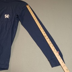League Collegiate Wear Kentucky Wildcats Long Sleeve Pocket T-Shirt Navy Blue L