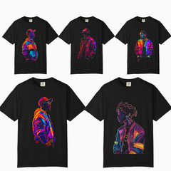 Neon Hip Hop Graphic T-Shirt, Comfort Colors T Shirt, Unisex Streetwear Tee