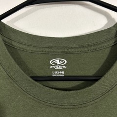 Athletic Works Pocket T-Shirt Mens Large L Olive Green Short Sleeve TEE