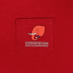 Blankenship Dry Goods Tshirt Men M Red Shark Jaws Elephant Pocketed Surf USA