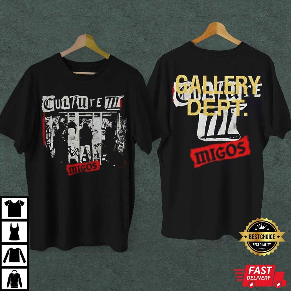 Hot! Migos Band Tour Music Heavy Cotton Black All Size T Shirt TR419
