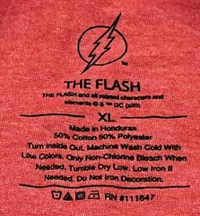 The Flash DC Comics Graphic Logo XL T Shirt Licensed Distressed NWT