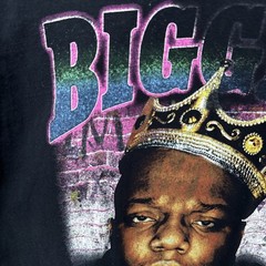 Notorious BIG Black Graphic Tshirt Medium HIp Hop Rap Rapper Big Poppa Retro 90s