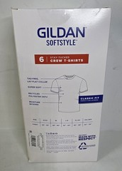 Gildan Softstyle 6pk White Stay Tucked Crew T-shirts Mens Small