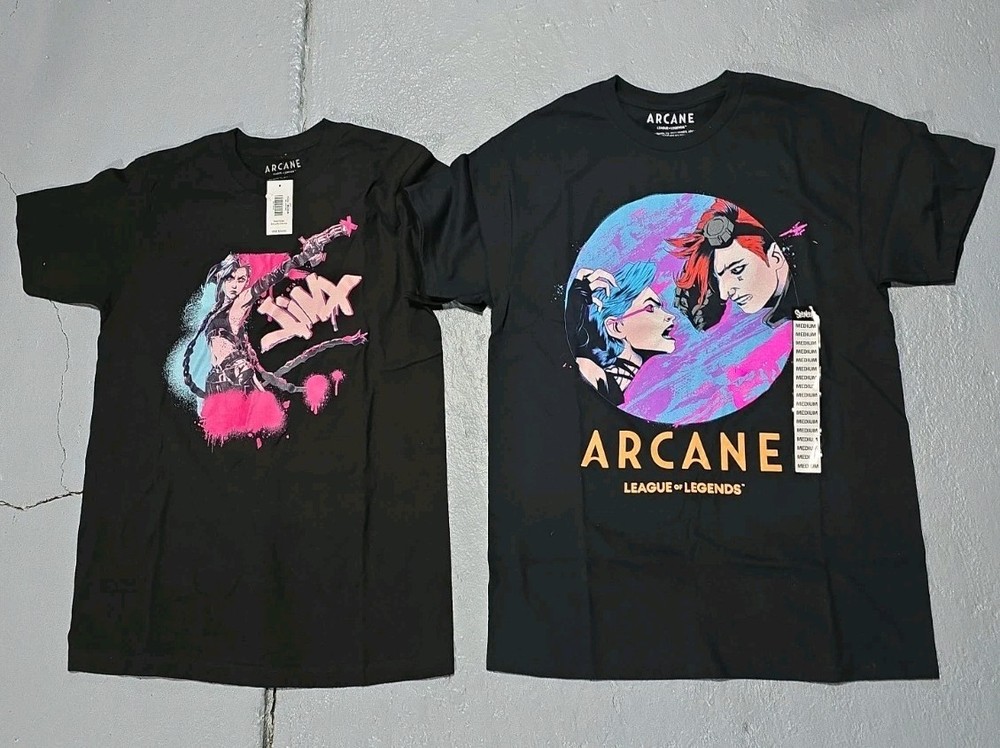 Arcane League Of Legends Apparel 2pc Shirt SZ Medium (NN)