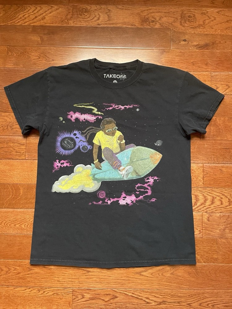 Takeoff The Last Rocket Album Promo T Shirt Adult Medium Black Migos Rap Tee