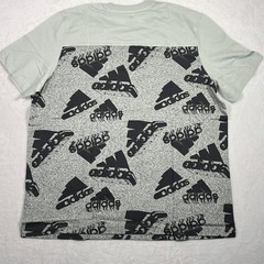 Adidas Logo All Oversize Logo cotton T-shirt Linen Green/Halo Silver Men 2XL NWT