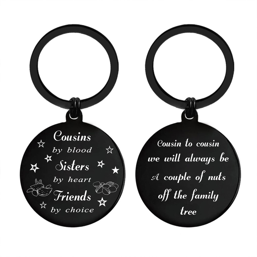 Female Cousin Gifts For Women Sister By Heart Friend By Choice Keychain