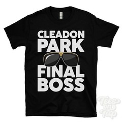 CLEADON PARK FINAL BOSS T-SHIRT funny xmas gift south tyneside tyne wear
