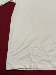 Nike Center Swoosh T-shirt Men’s Large White V-Neck Ribbed Collar Middle Swoosh