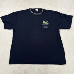Vtg 1999 Warner Bros Studio Store Marvin The Martian Pocket Tee Navy Mens 3XL
