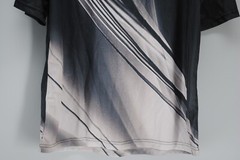 T-Shirt Dark Gray Print Men’s Medium Polyester Mesh Sport Oversized Skate