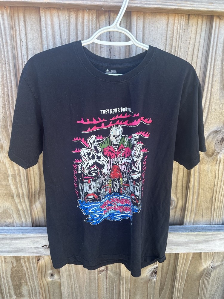 Warren Lotas Hollywood Is A Nightmare Graphic Black T-Shirt Size Medium
