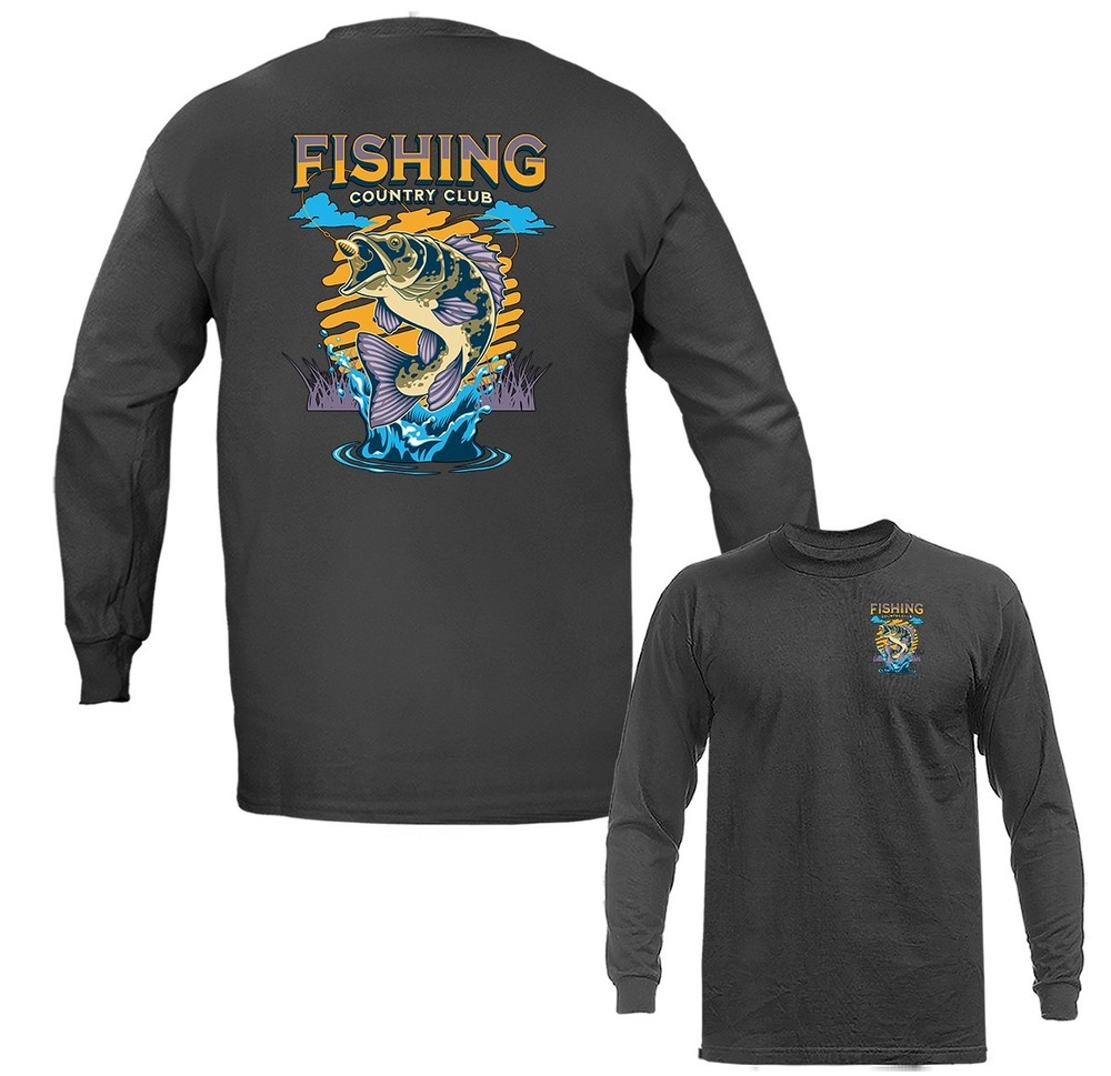 Fishing Club Legends Bass Fishing Outdoor Sport Long Sleeve T-shirt