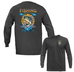 Fishing Club Legends Bass Fishing Outdoor Sport Long Sleeve T-shirt