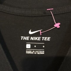 Nike Air Shirt Mens Large L Black Neon Pink Purple Green Big Logo Graphic Tee