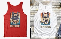 personalized cat daddy inner peace tank top