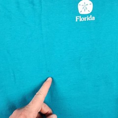 Vintage Fiesta Key Shirt Mens Medium Blue Sleeveless Diamond Florida Beach 70s