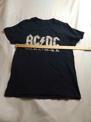 AC/DC Back In Black Graphic T Shirt Mens Medium Black Knit Rock Band Music