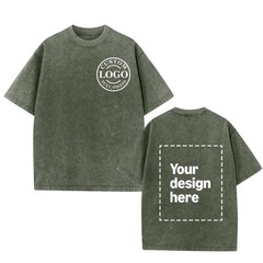Husband Birthday Gift Custom Photo Quote Washed Cotton T-shirt