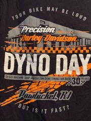 Harley Davidson “DYNO DAYS 30 Years” Pawtucket RI LARGE Black T Shirt EUC