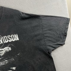 Vintage Harley Davidson Shirt Mens 3XL Black Pinup Girl Biker Eagle Double-Sided