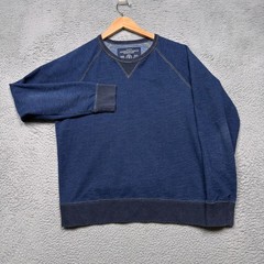American Eagle Thermal Shirt Mens XL Blue Raglan Sleeve Long Sleeve Preppy