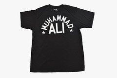 Muhammad Ali Mens Muhammad Ali Stars Black Poly Shirt NWT Medium