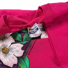 Vtg 90s North Carolina Dogwood Flowers Art T-Shirt 1991 Pink Single Stitch Large