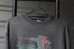Vintage 90s Lapa Rios Costa Rica Parrot sun-faded blk t-shirt
