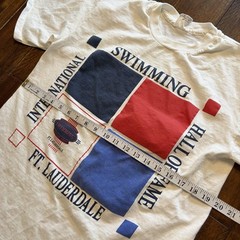 Vintage Swimming Hall Of Fame Shirt Mens Large Ft Lauderdale Cotton Exchange USA