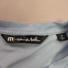 Travis Mathew Shirt Mens Medium Short Sleeve Crew Neck Blue Casual