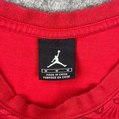 Jordan Brand Shirt Mens Medium Red Graphic Print Jumpman Crew Neck Athletic Tee