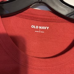 Old Navy Crewneck Red Ribbed Shirt Mens Size Large Cotton/Poly Blend