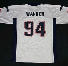 Reebok NFL Team Players TY WARREN #94 New England Patriots White Jersey Men XL