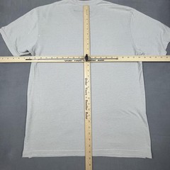 AP Logo Shirt Mens Large Gray Poly Cotton Blend Graphic Evolution Tee Casual