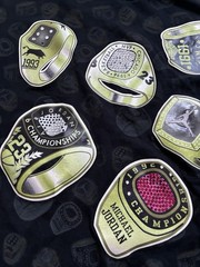 Nike Air Jordan Vintage Y2k All Over Print Rhine Stones Championship Rings SzXXL