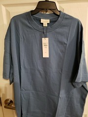 Calvin Klein Mens Relaxed Fit Archive Logo Crewneck T-Shirt in Blue Horizon XL