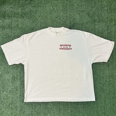 Shaka Wear Encounter Conference White Tee Size L Drop Shoulder Western Cowboy