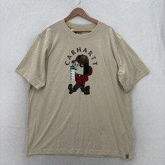 Carhartt Shirt Mens XL Beige Relaxed Fit Active Jac Graphic Tee Tagless Workwear