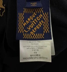 Louis Vuitton Paris 1854 Embroidered Front Logo Crewneck T-shirt Black Size M