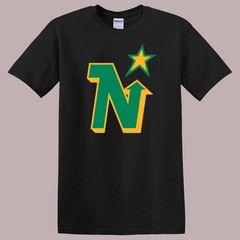 Minnesota North Stars Defunct Hockey Team Throwback Black Size S-5XL