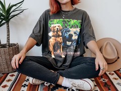 Custom Pet Dog Face Bootleg Comfort Tee Shirt Personalized