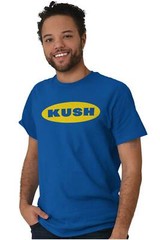 Kush Marijuana Cannabis Stoner Smoking Weed Adult Short Sleeve Crewneck Tee