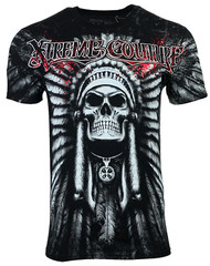 XTREME COUTURE by AFFLICTION Men’s T-Shirt PALA Skull Black Tattoo S-5XL