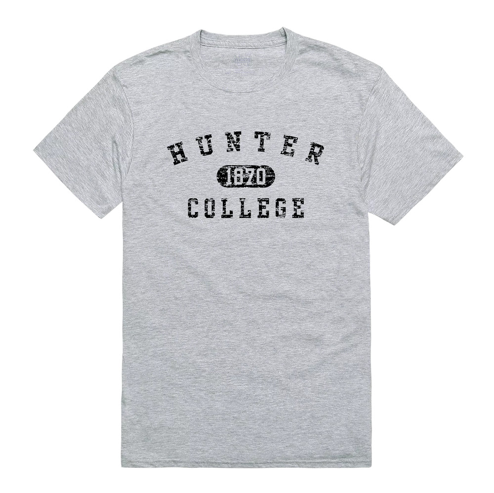 Hunter College Hawks NCAA Distressed Arch College Tee T Shirt