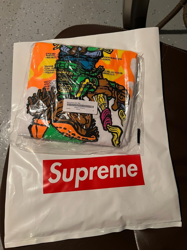 SS19 SUPREME MOLOTOV KID T-SHIRT WHITE SIZE EXTRA LARGE XL T-SHIRT – BRAND NEW