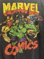 Vintage Marvel Men’s Large Crew Neck Short Sleeve Iron Man Hulk Captain America