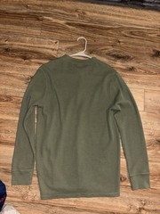 Levi’s Green Solid Long Sleeve Henley 3-Button Knit Cotton Tee Men’s M