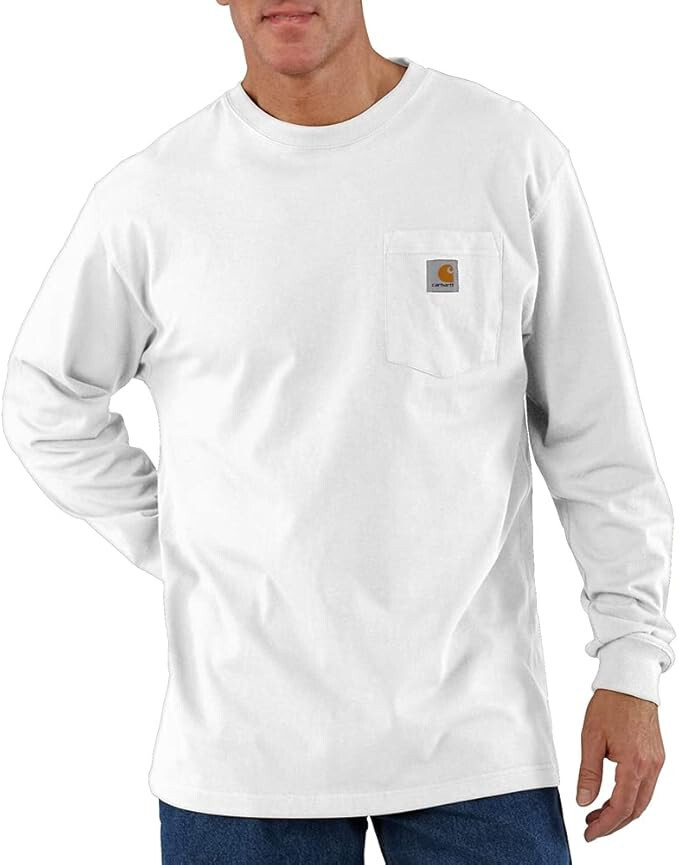 Carhartt Men’s Loose Fit Heavyweight Long-Sleeve Pocket T-Shirt TK0126 Size S